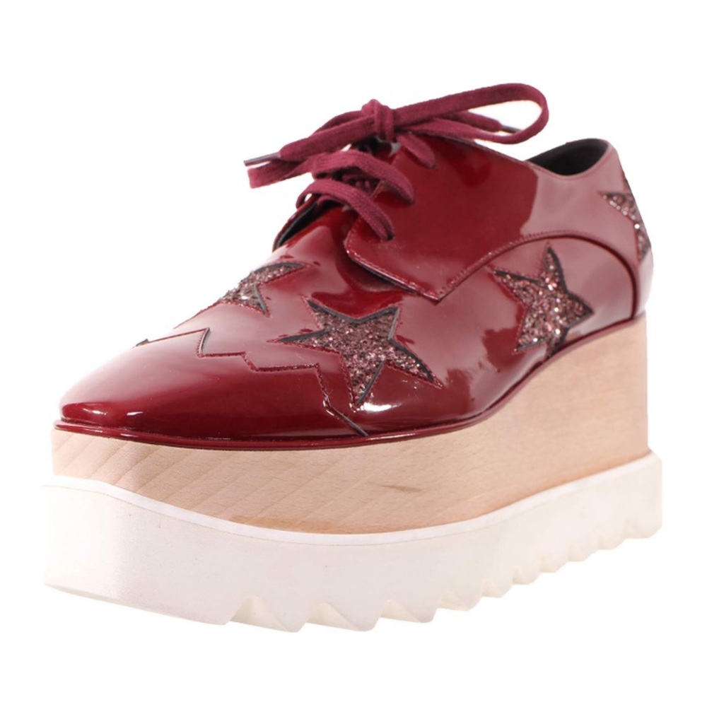 ❤️Stella McCartney Elyse platform oxford shoes red